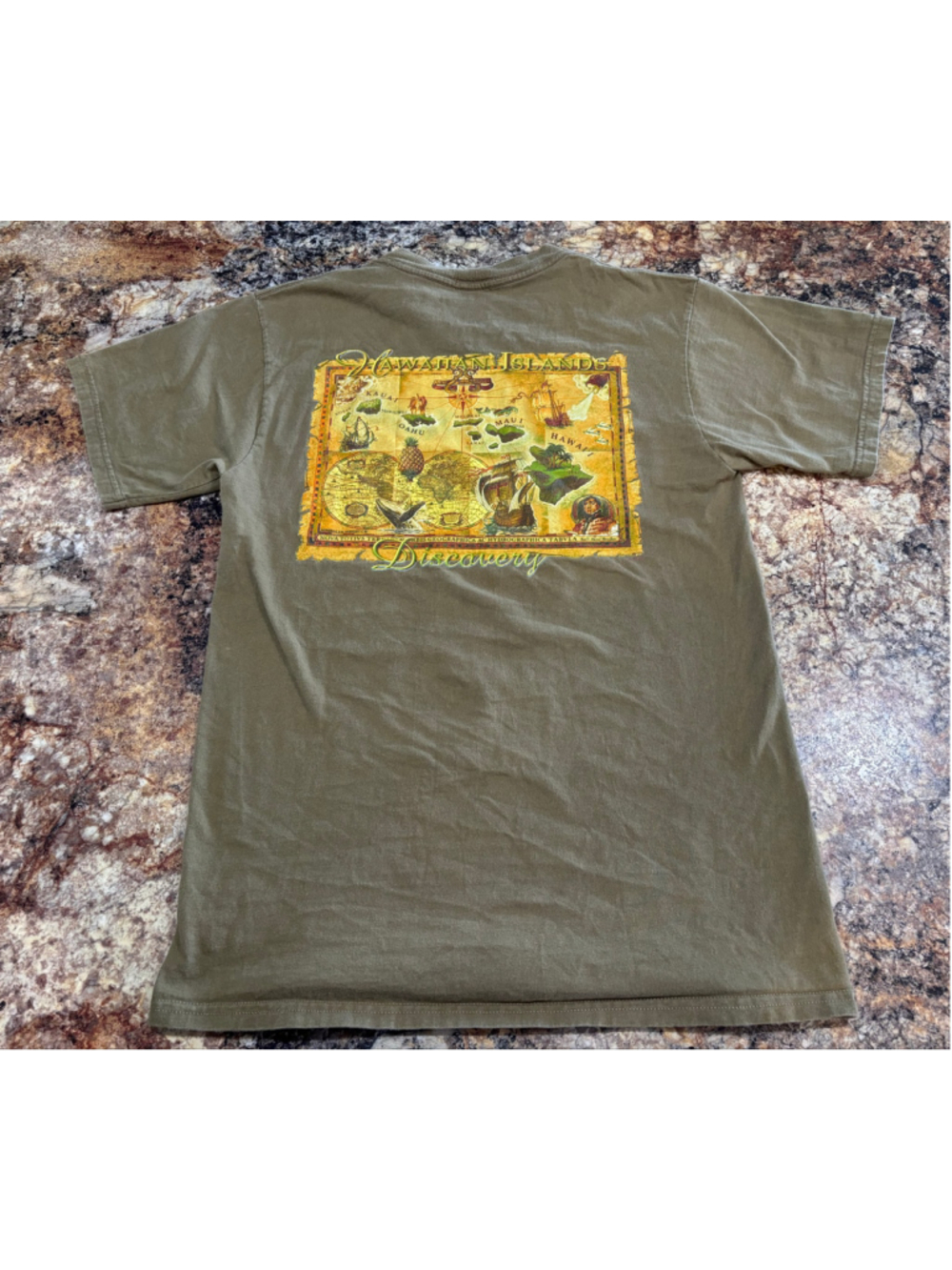 Hawaiian Islands Discovery Map Graphic Tee
